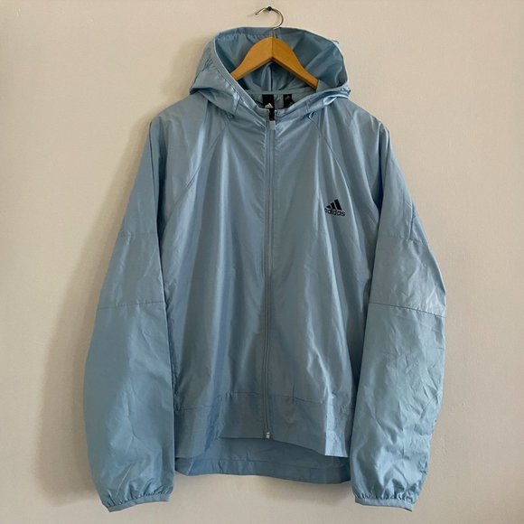 adidas Jackets & Blazers - NEW Adidas Light Blue Windbreaker in XL